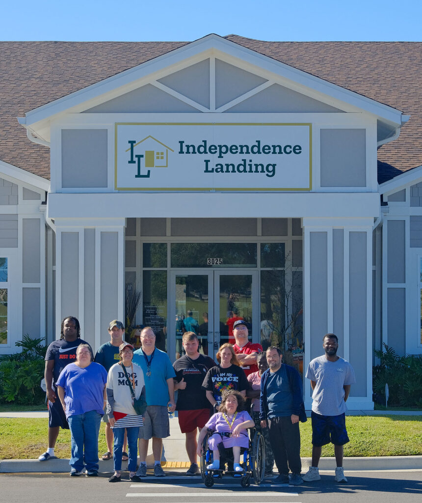 Independence Landing - Residents in front of the establishment